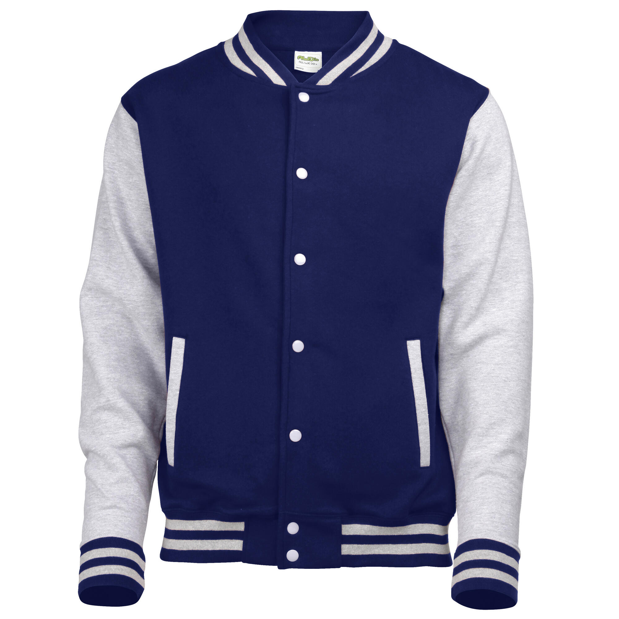 Varsity Giubbotto Unisex Awdis Blu/Grigio 2/2