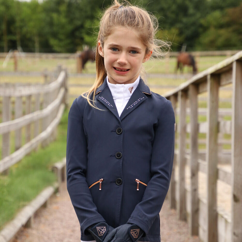 Childrens/Kids Cadiz Mizs Competition Jacket (Navy/Rose Gold) 4/4