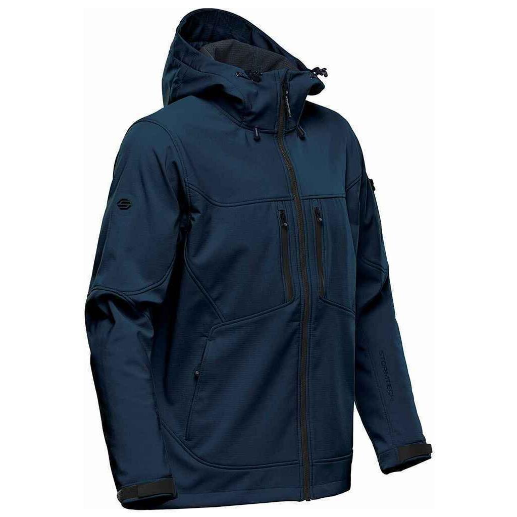 Mens Epsilon 2 Hooded Soft Shell Jacket (Navy/Graphite Grey) 2/3