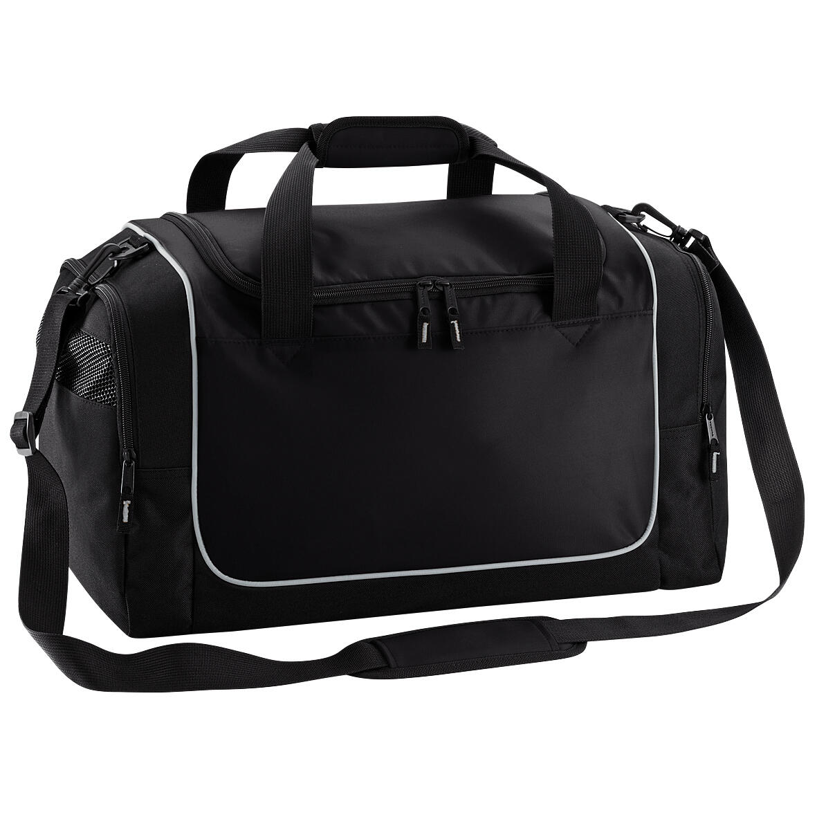 QUADRA Teamwear Locker Duffle Bag (30 Litres) (Black/Light Grey)