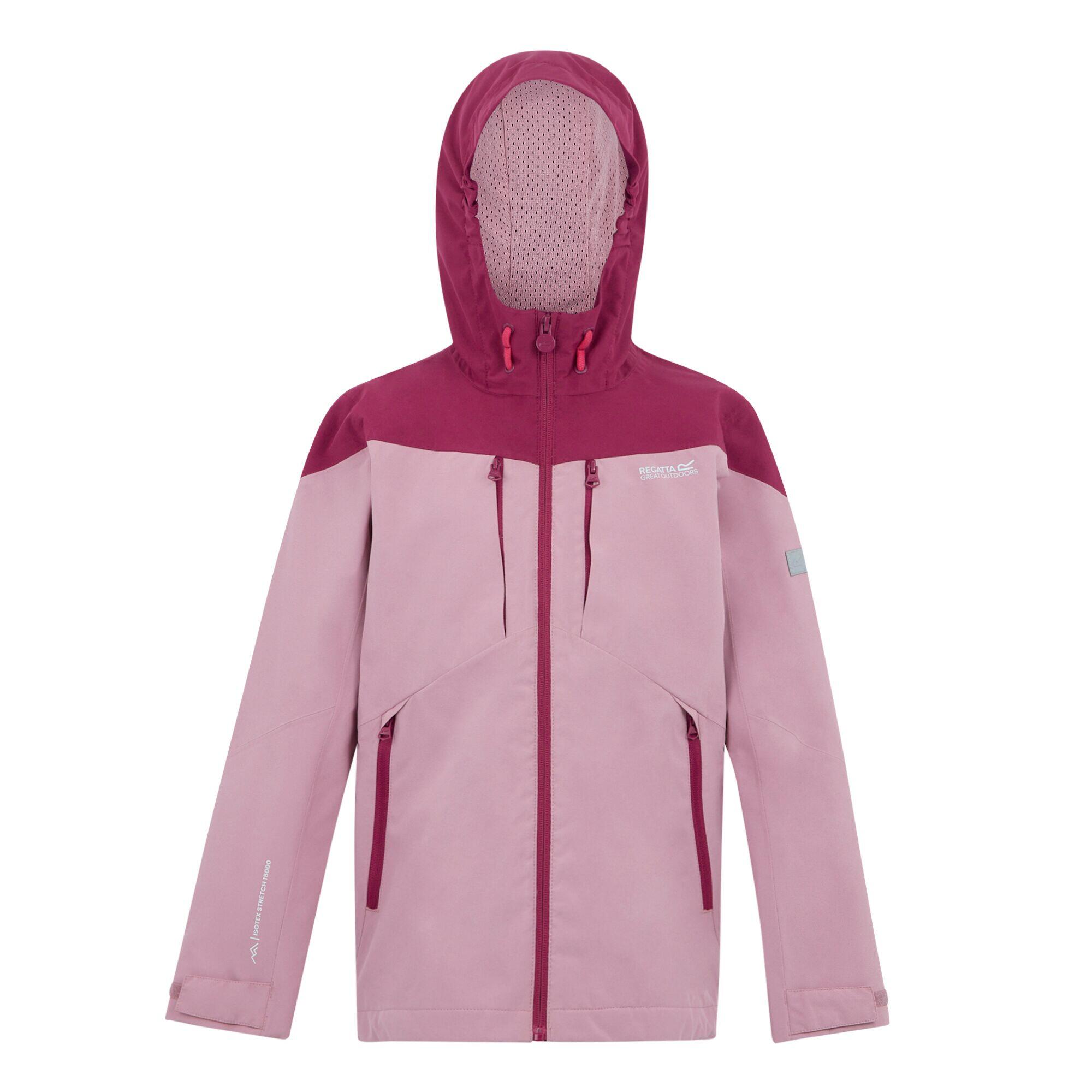 Regatta - Veste Imperméable Highton Enfant (lilas / Bordeaux) - Veste - Rose|rouge - 10 À 12 Ans - Decathlon