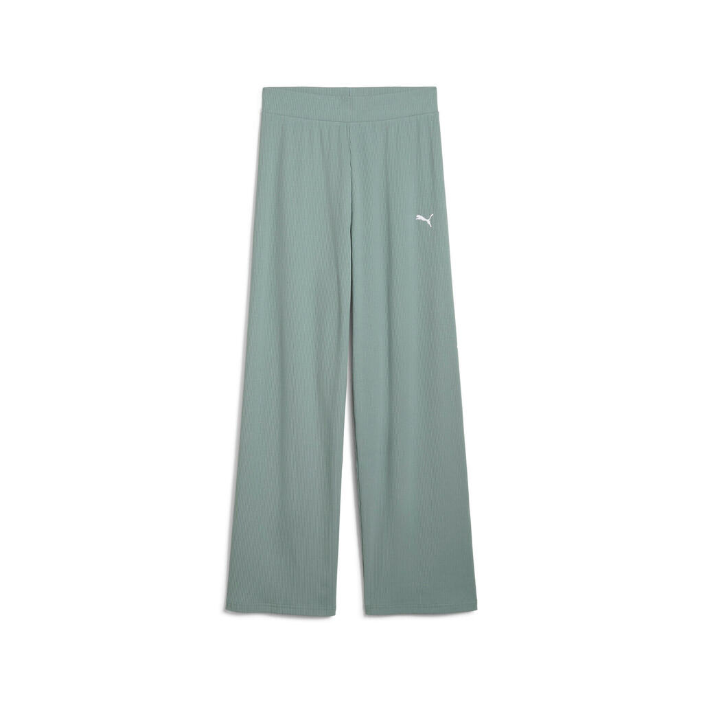 High-waisted ribbed trousers for women Puma ESS Elevated