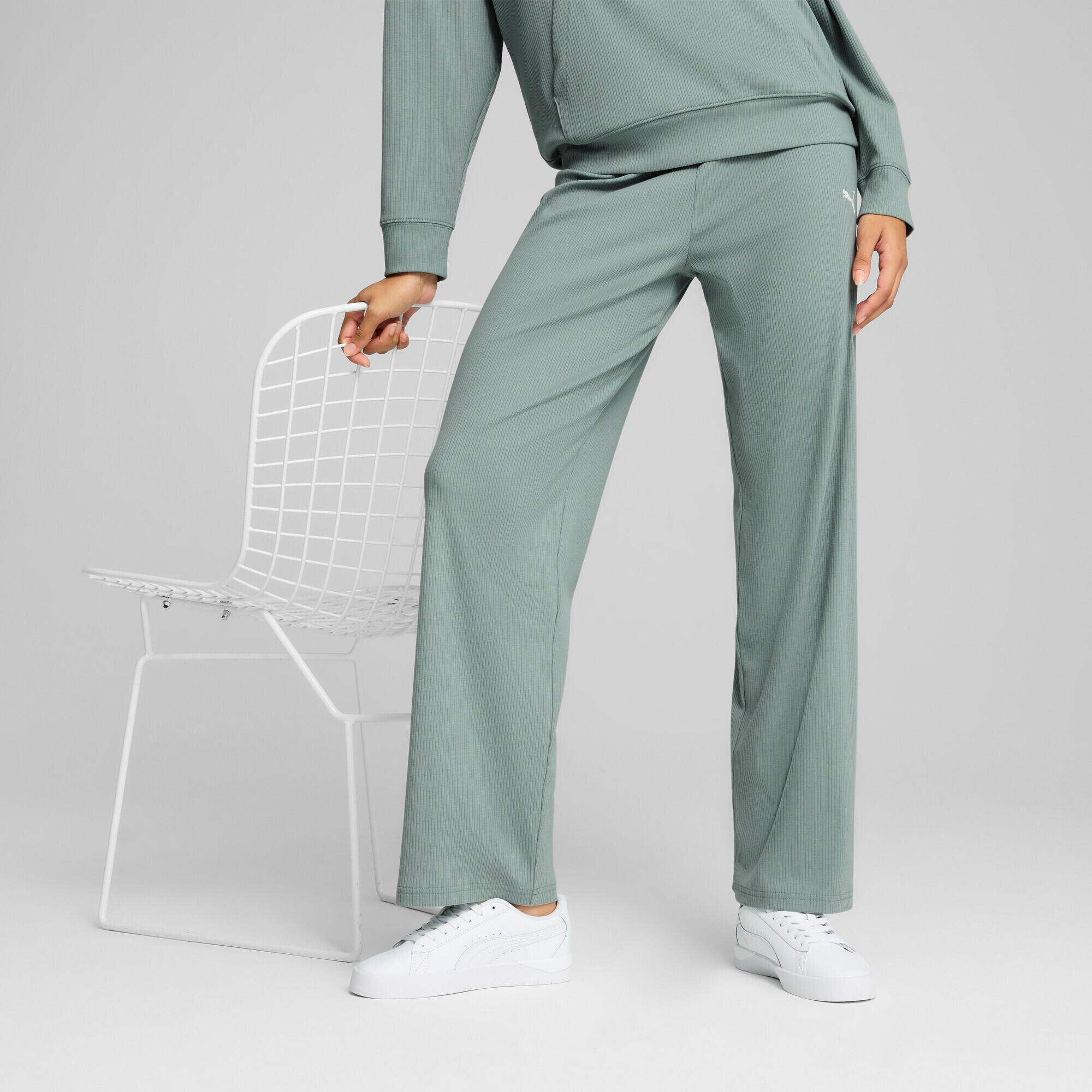 Pantalon côtelé taille haute femme Puma ESS Elevated 2/5