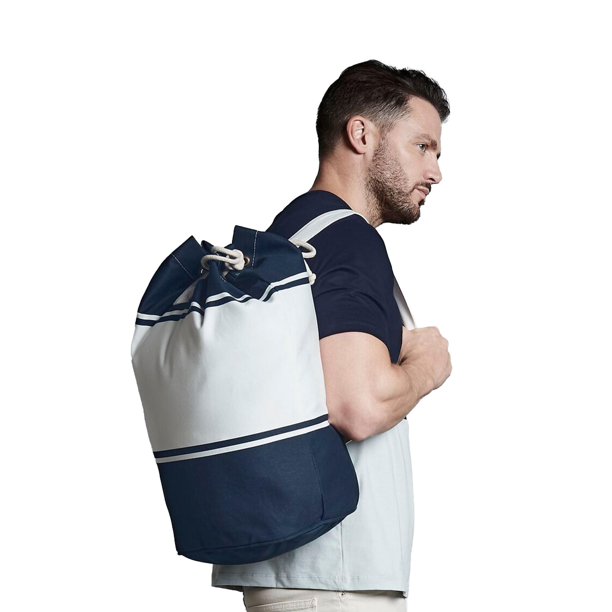 30L Duffle Bag (Navy/Off White) 4/4