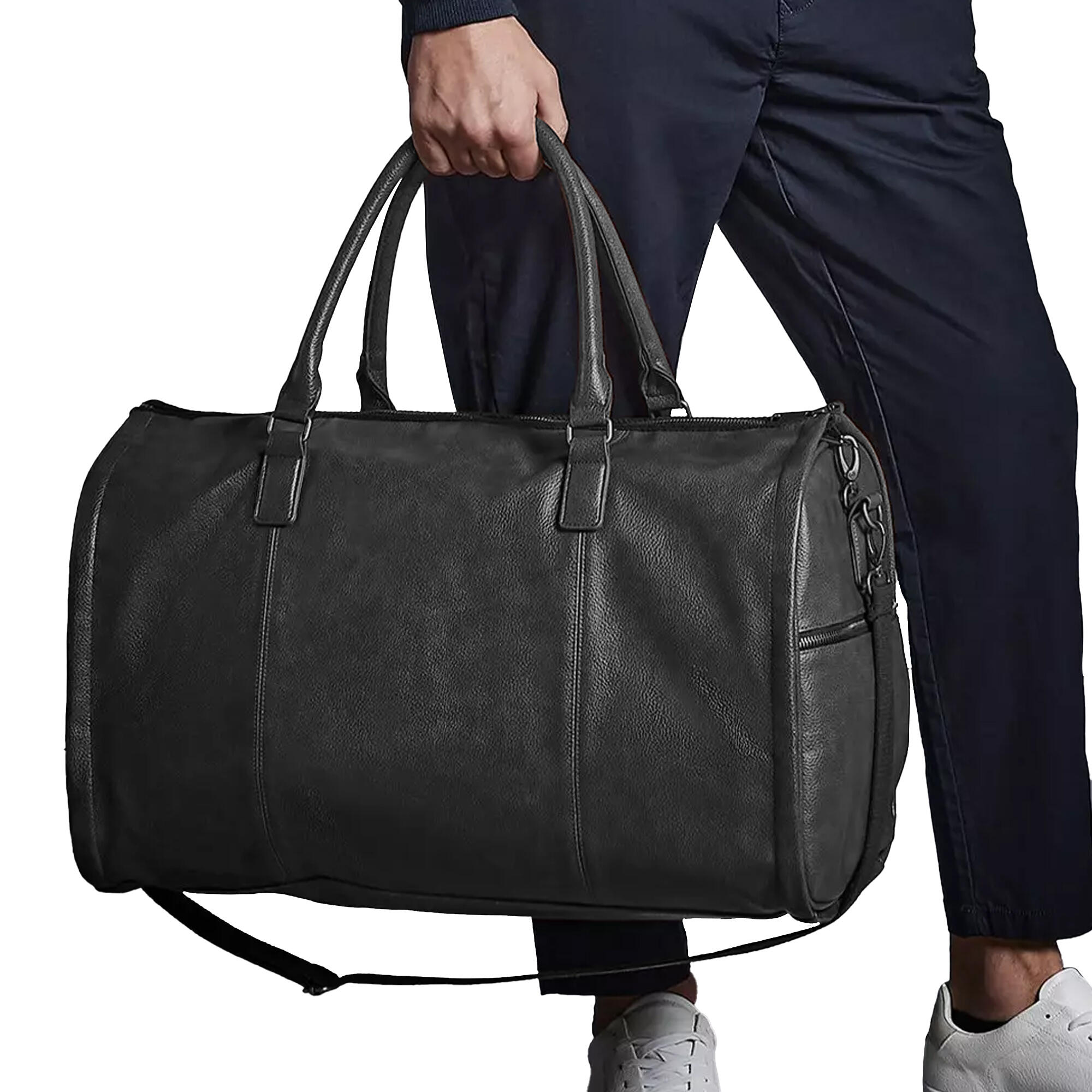 Leather Cabin Bag (Black) 3/3