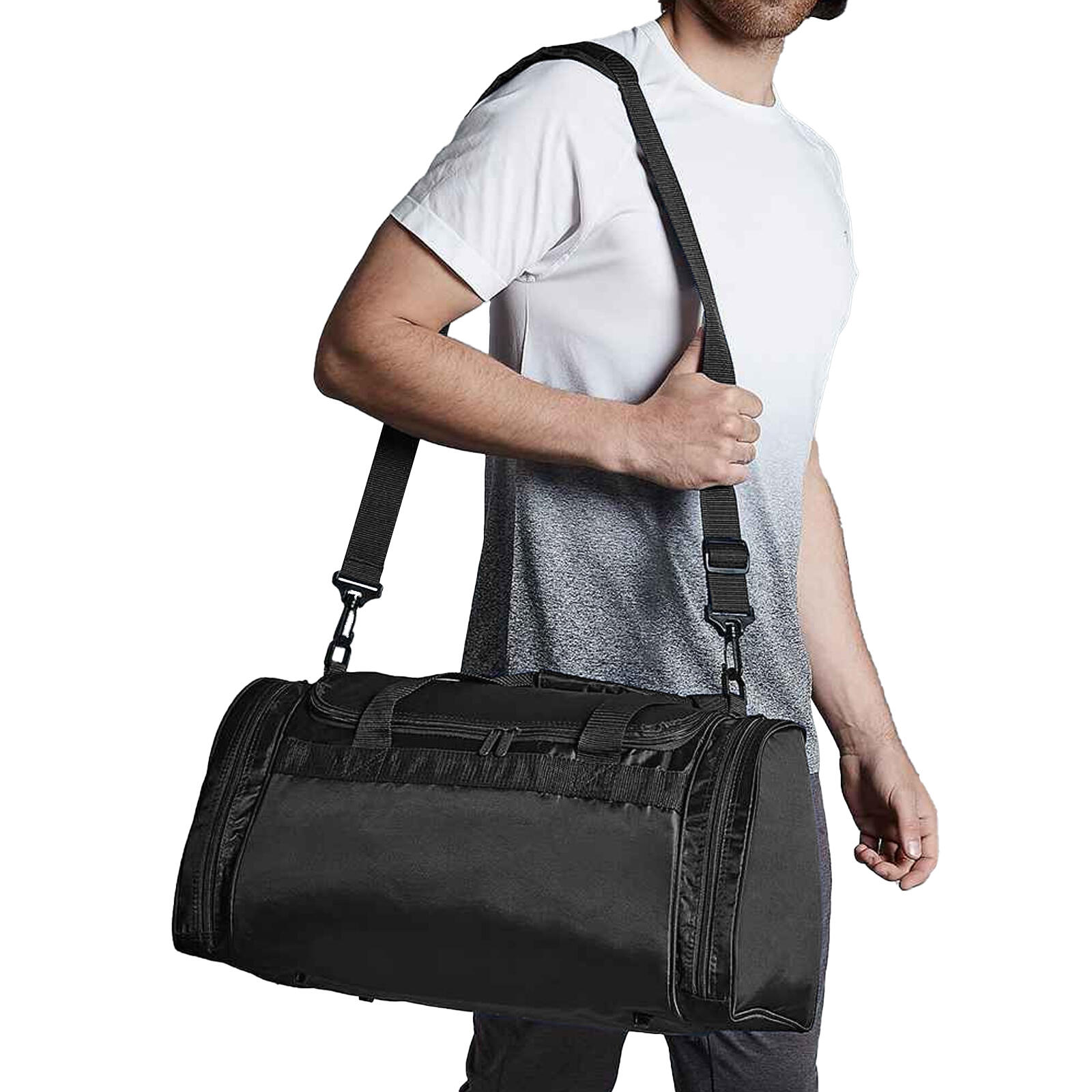 Sports Holdall Duffle Bag 32 Litres (Pack of 2) (Black) 2/2