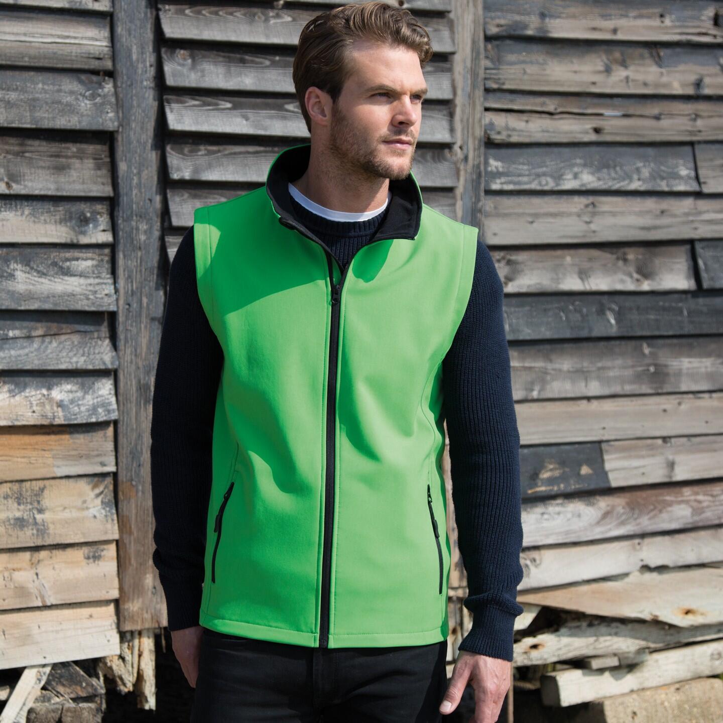 Core Giacca Senza Maniche Softshell Uomo Result Verde/Nero 2/4