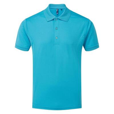 Heren coolchecker poloshirt (turquoise)