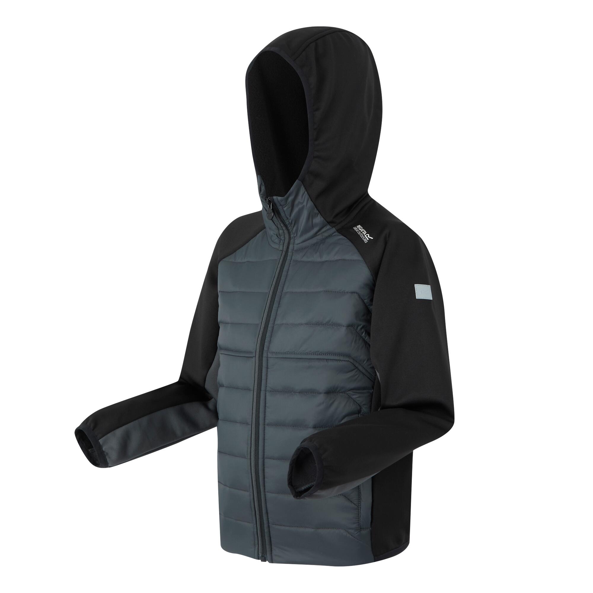 "Kielder IX" Hybridjacke für Kinder Schwarz/Mittelgrau 3/5