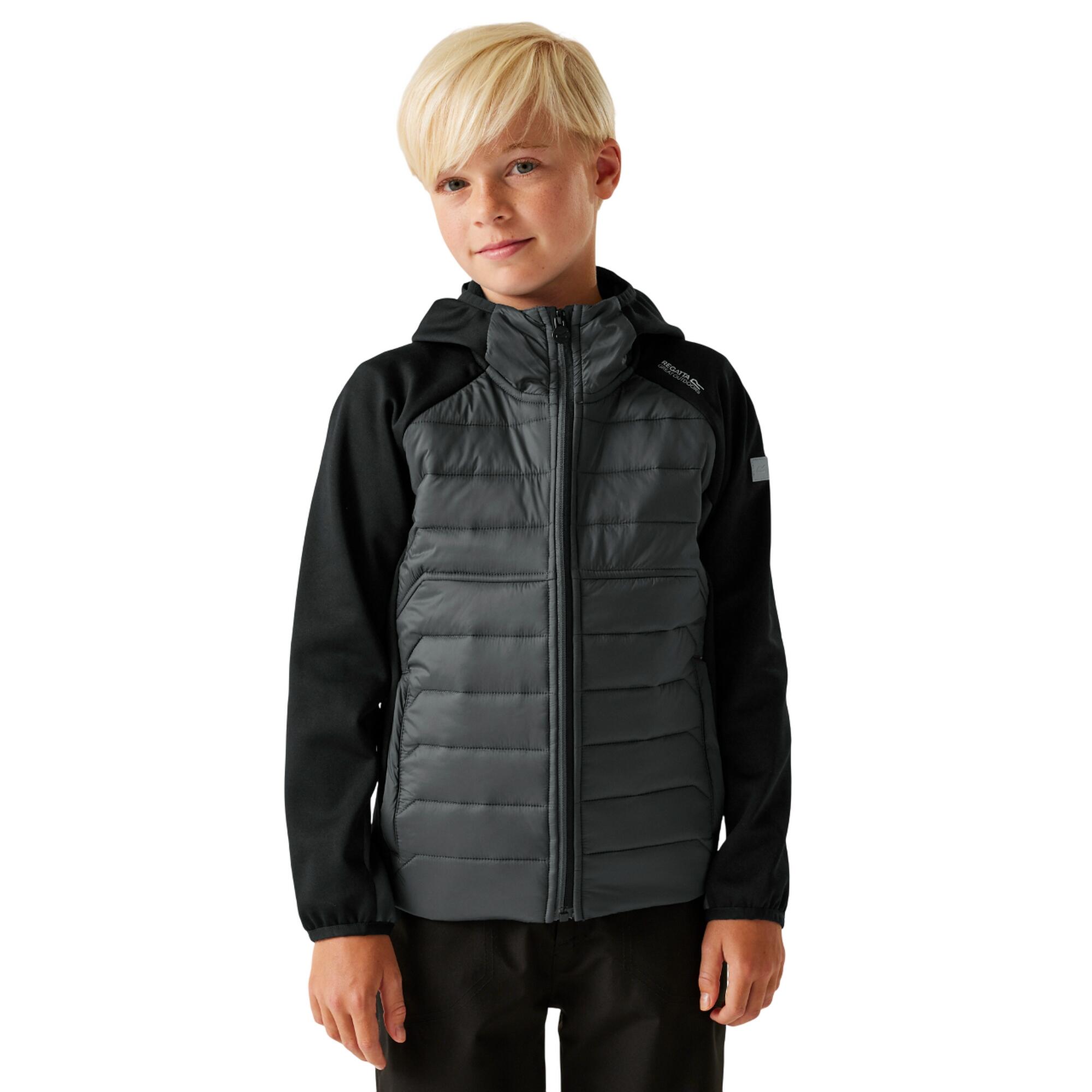 "Kielder IX" Hybridjacke für Kinder Schwarz/Mittelgrau 4/5