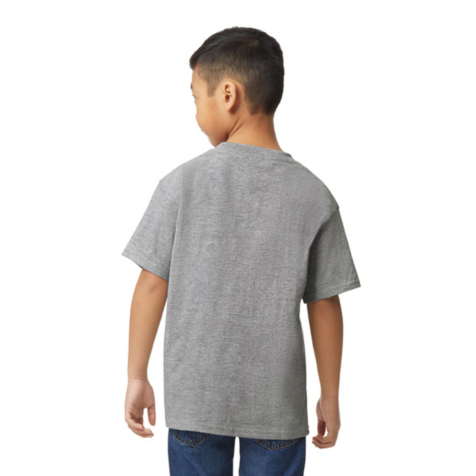 Maglietta Bambini Gildan Softstyle Grigio Freddo 3/3