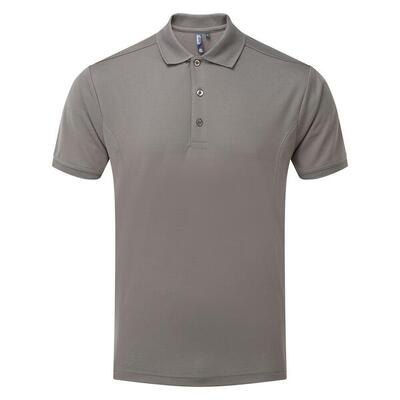 Heren coolchecker poloshirt (donkergrijs)