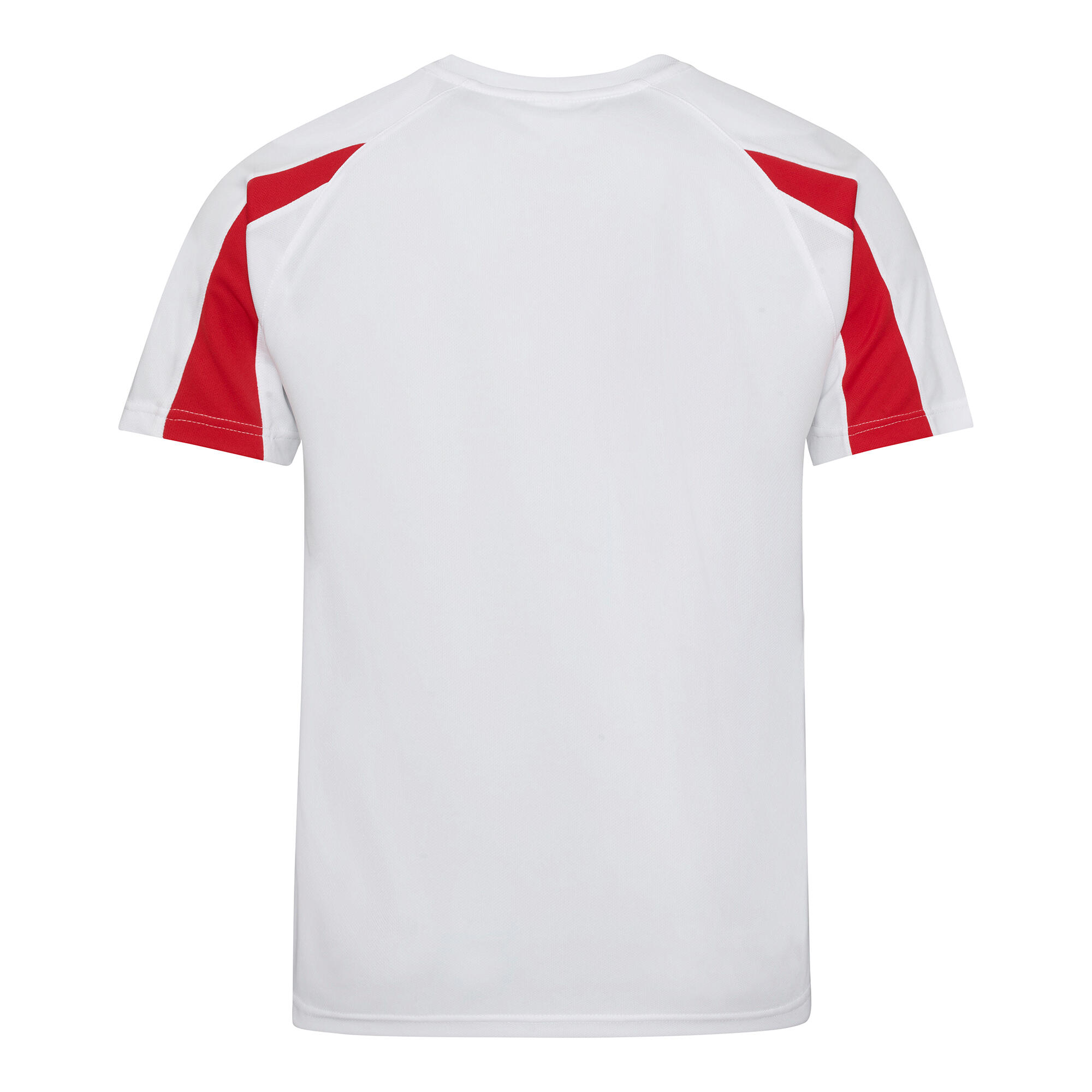 Sport TShirt Cool Contrast Herren Schneeweiß/Feuerrot 2/2