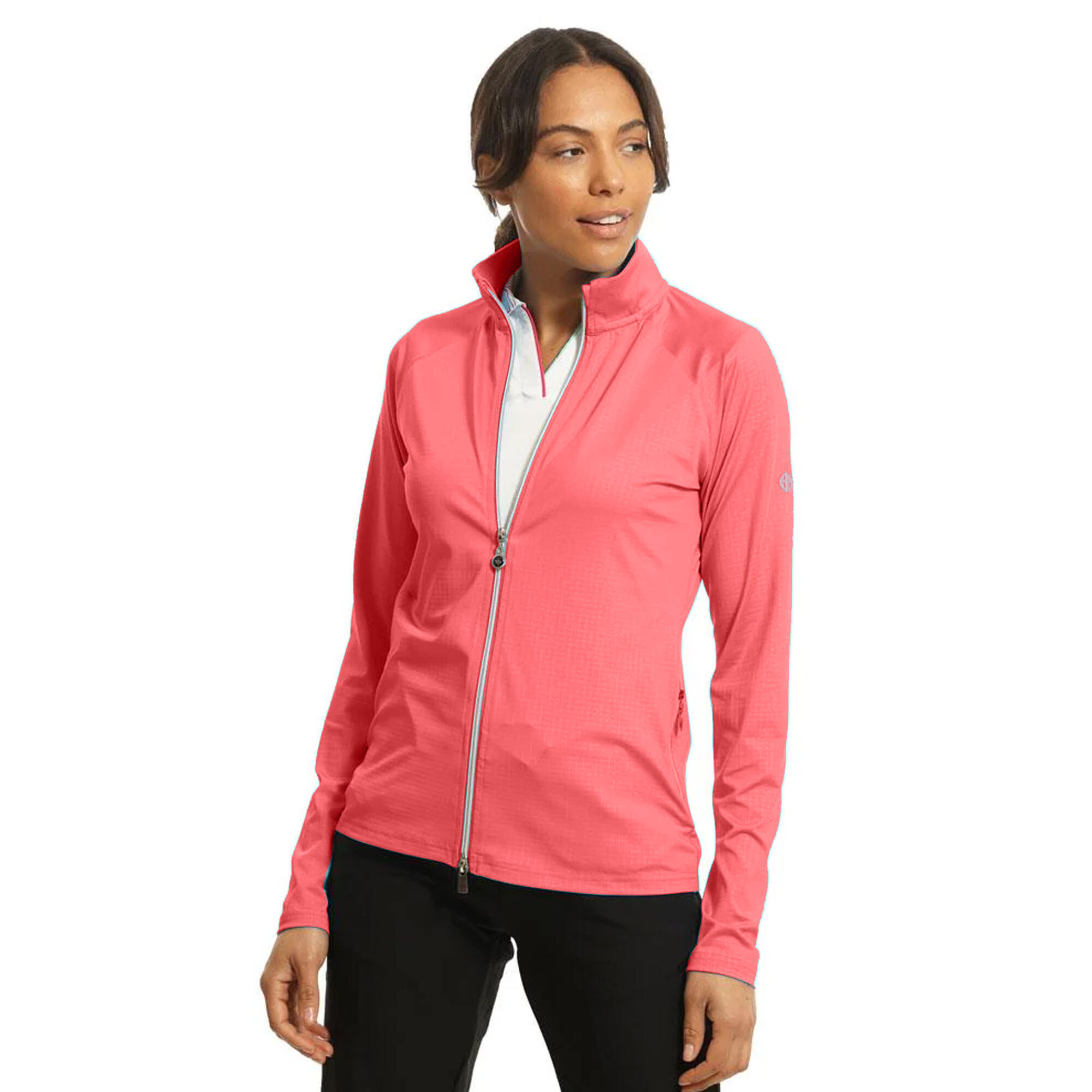 Jacke Durchgehender Reißverschluss für Damen Corallen Pink 4/4