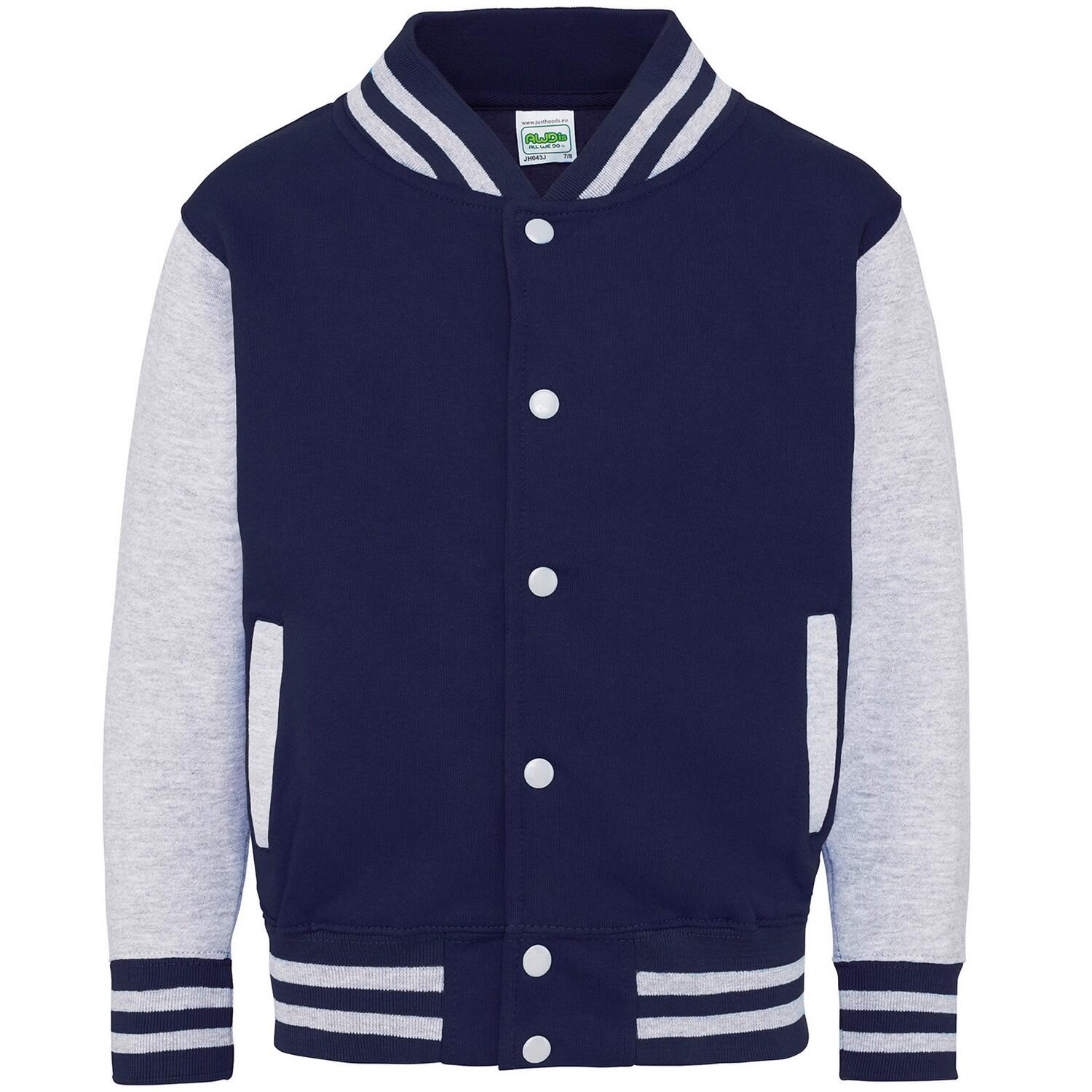 Giacca College Bambini Awdis Blu Scuro Oxford Grigio Erica 2/2