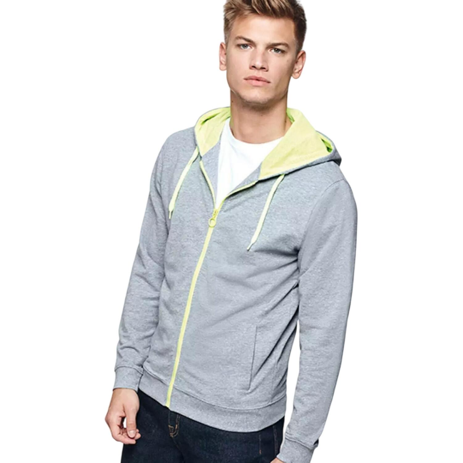 Veste De Survêtement FUJI Homme (Gris Chiné / Jaune Fluo) 4/4