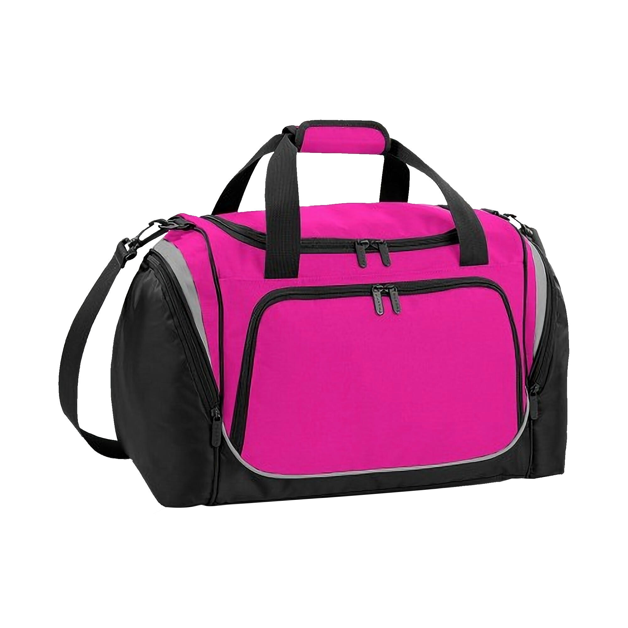 QUADRA Quarda Pro Team Locker / Duffle Bag (30 Litres) (Fuchsia/Black/Light Grey)
