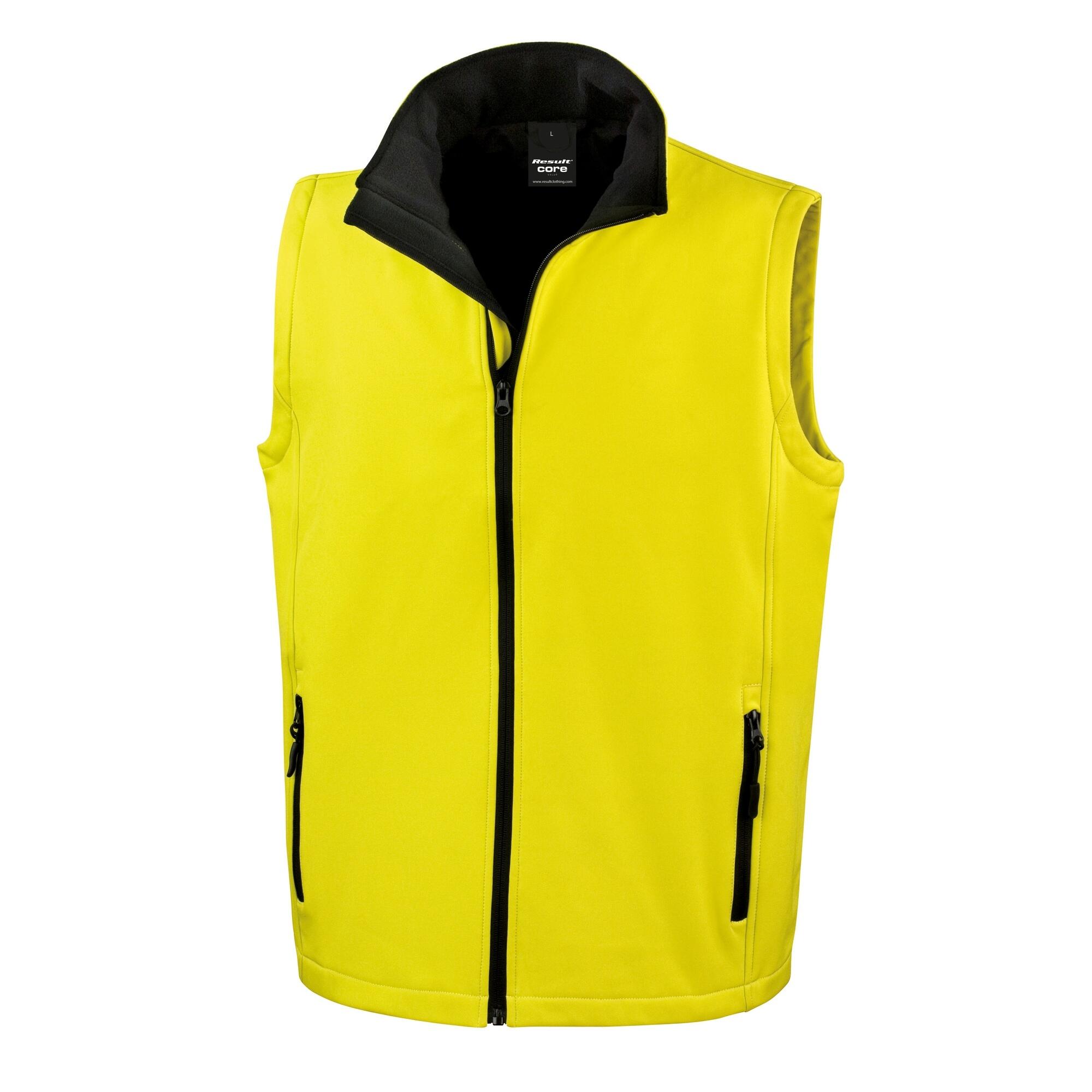 Core Giacca Senza Maniche Softshell Uomo Result Giallo/Nero 2/4