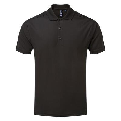 Heren coolchecker poloshirt (zwart)