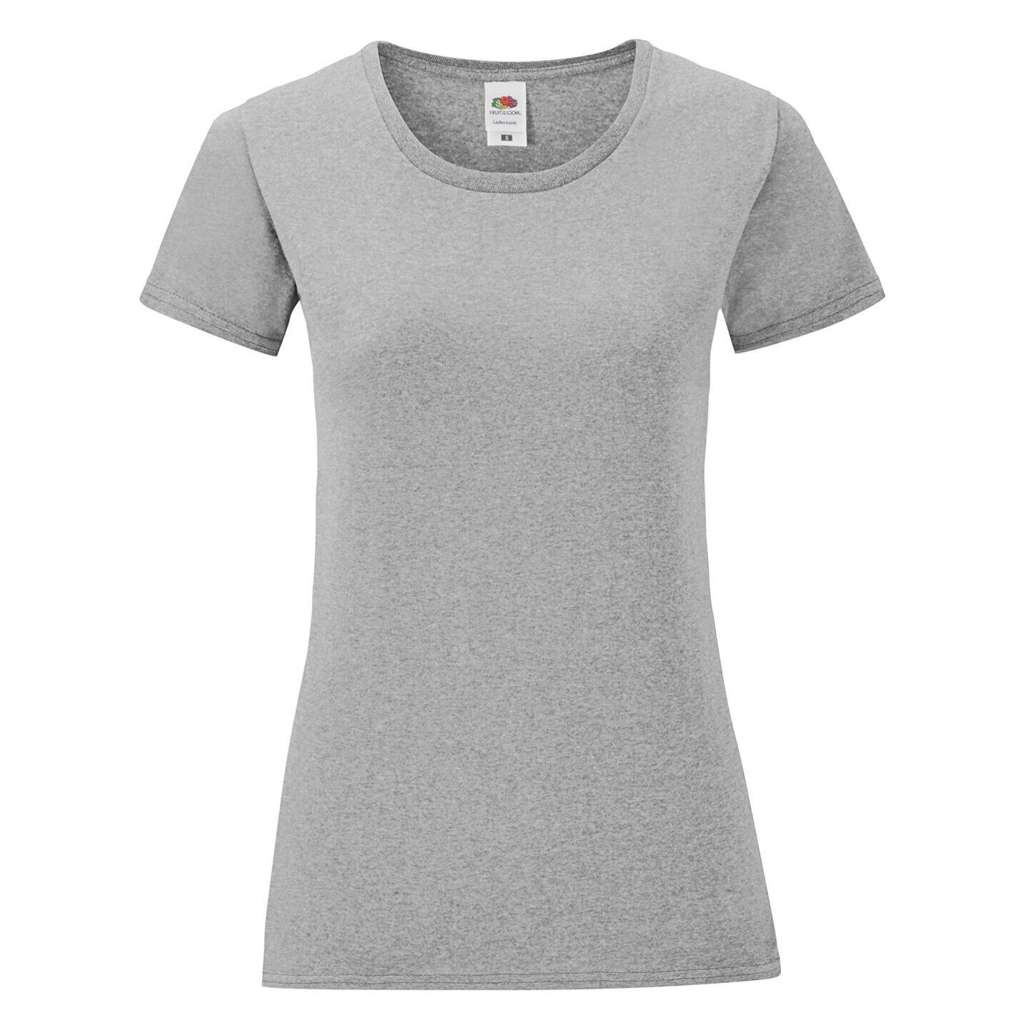 Womens/Ladies Iconic Heather TShirt (Athletic Heather Grey) 1/3