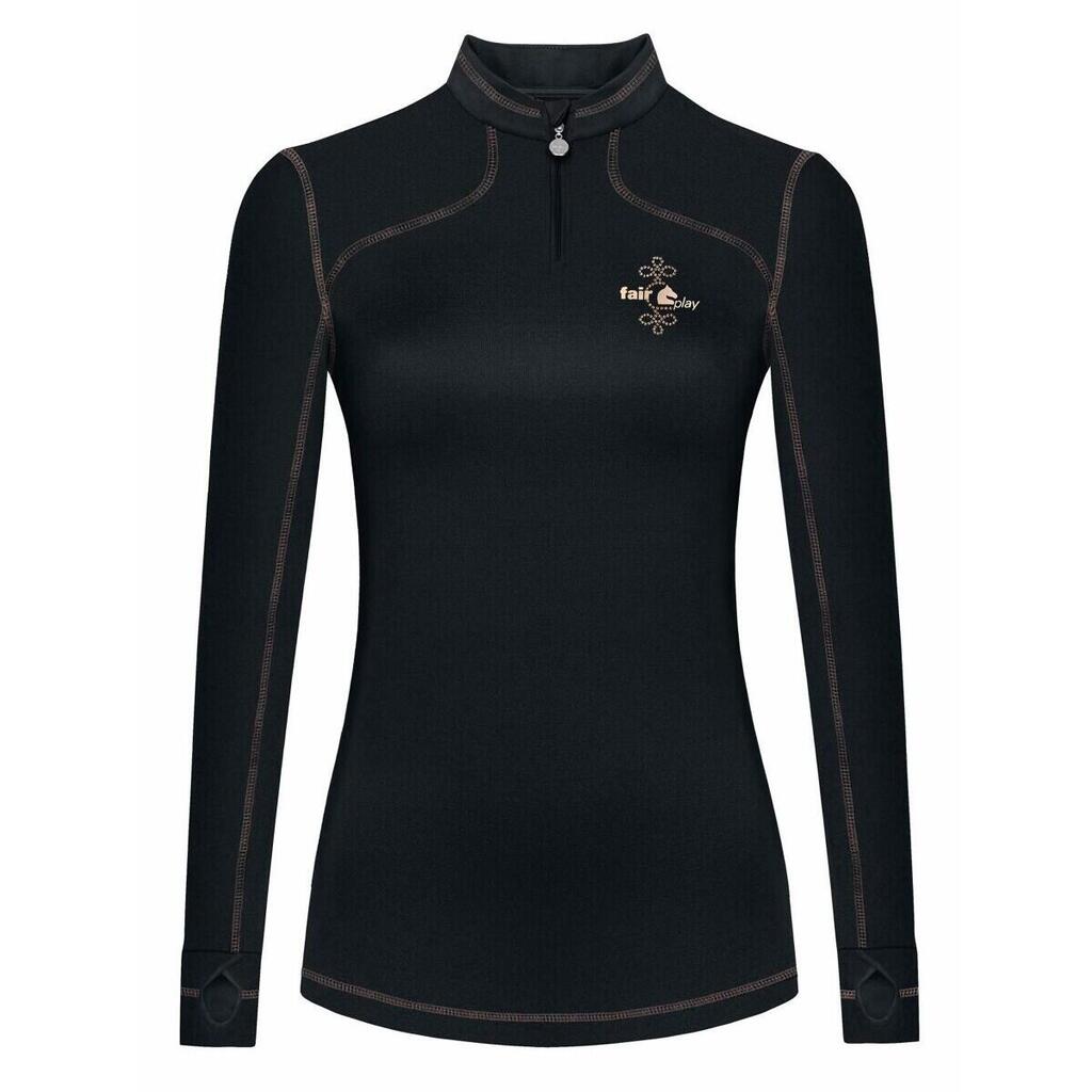 Women's riding jersey with zipped collar Fair Play Karolina