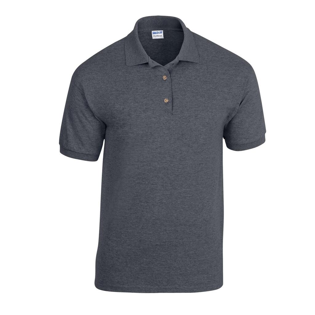 Unisex Adult Dryblend Jersey Polo Shirt (Dark Heather)