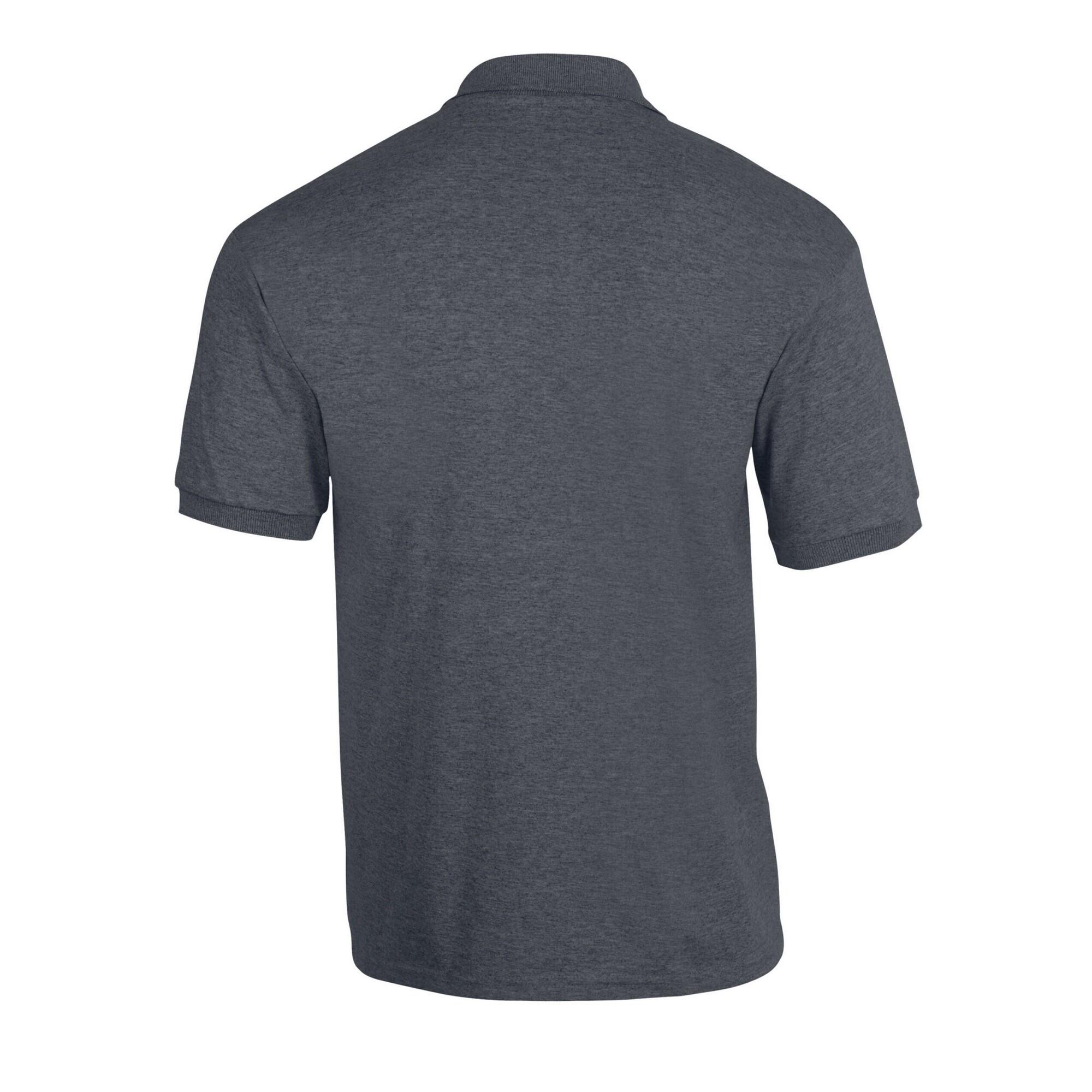 Polo de Jersey Dryblend para Adultos Unisex Jaspeado Oscuro 2/3