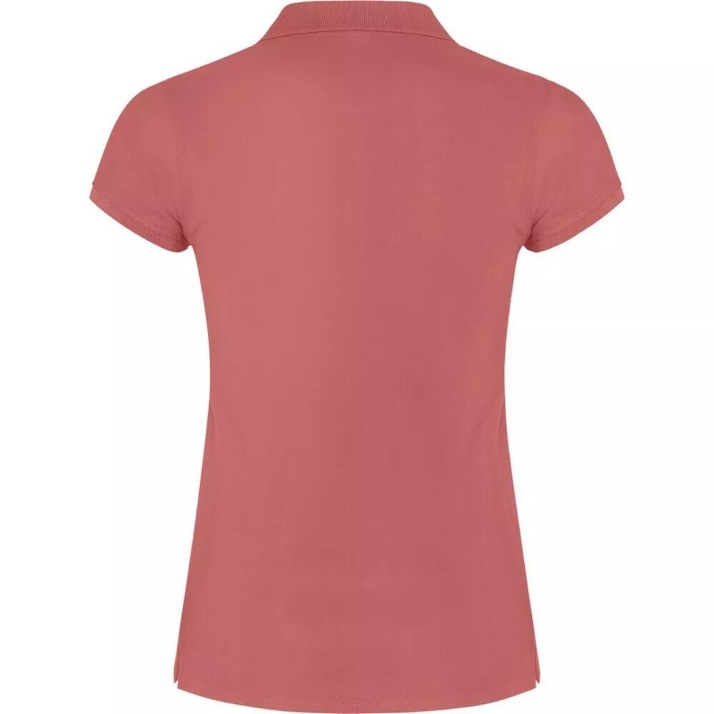 Dames Ster Poloshirt (Rode chrysant) 2/3