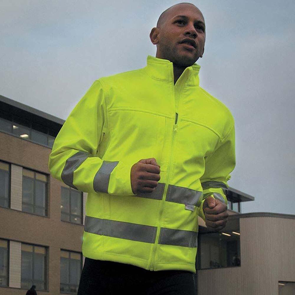 Core Mens HighVisibility Winter Blouson Softshell Jacket (Water Resistant & 4/5