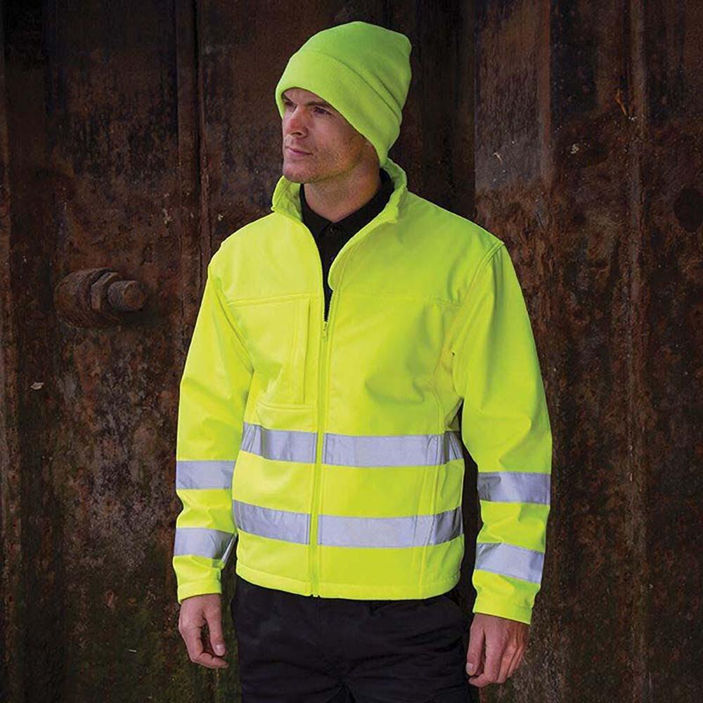 Core Mens HighVisibility Winter Blouson Softshell Jacket (Water Resistant & 3/5
