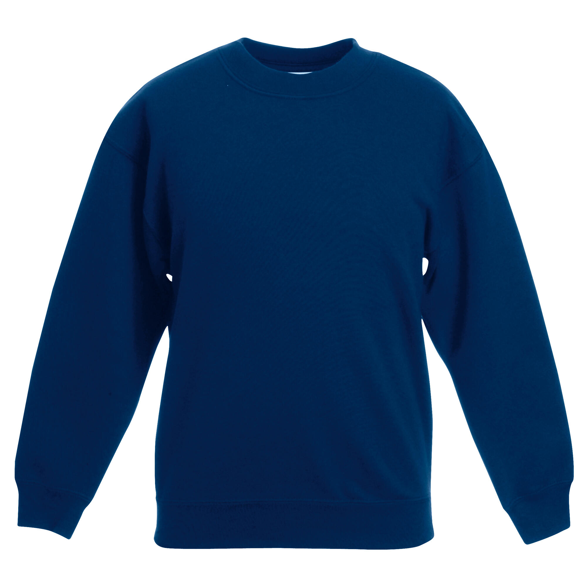 FRUIT OF THE LOOM Kids Unisex Classic 80/20 SetIn Sweatshirt (Navy)