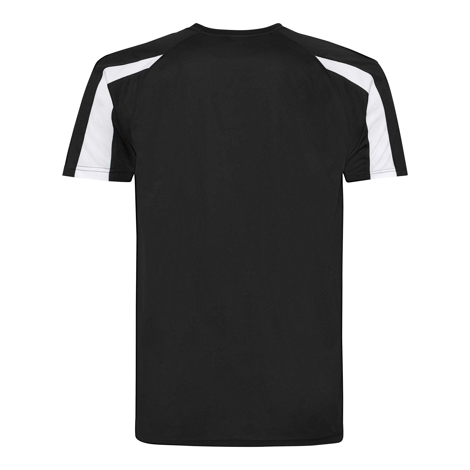 Sport TShirt Cool Contrast Herren Schwarz/Schneeweiß 2/2