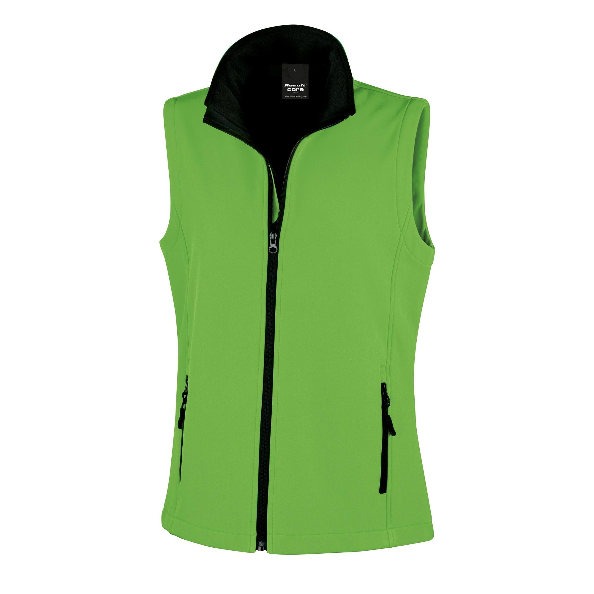 Core Giacca Senza Maniche Softshell Donna Result Verde/Nero 2/3