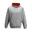 Sweat À Capuche VARSITY Enfant (Gris Chiné / Rouge Feu)