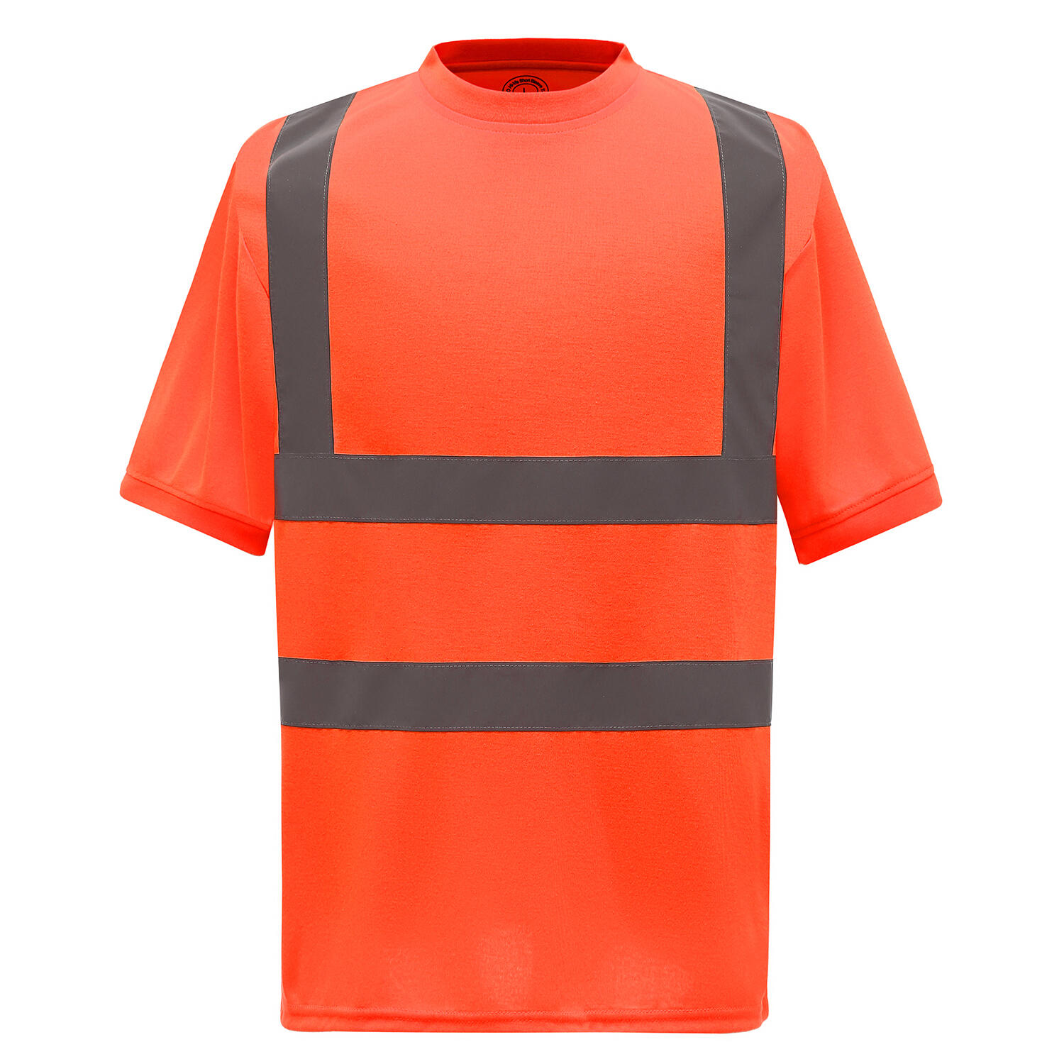 Unisex Adult HiVis Safety ShortSleeved TShirt (Orange) 1/2
