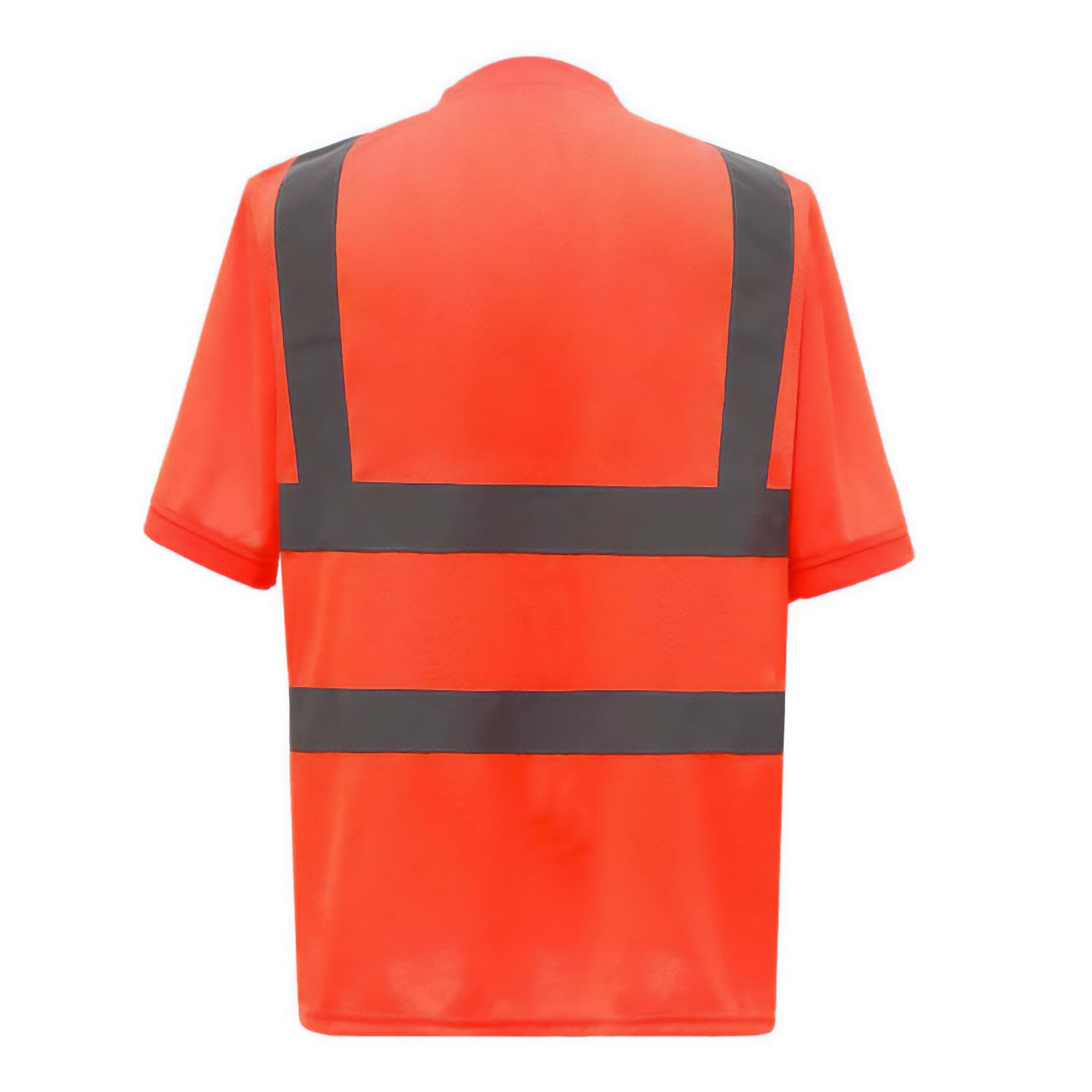 Unisex Adult HiVis Safety ShortSleeved TShirt (Orange) 2/2