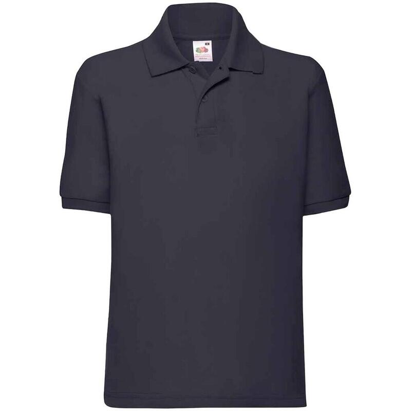 PolyBaumwolle Pique Polo Shirt Kinder Dunkles Marineblau
