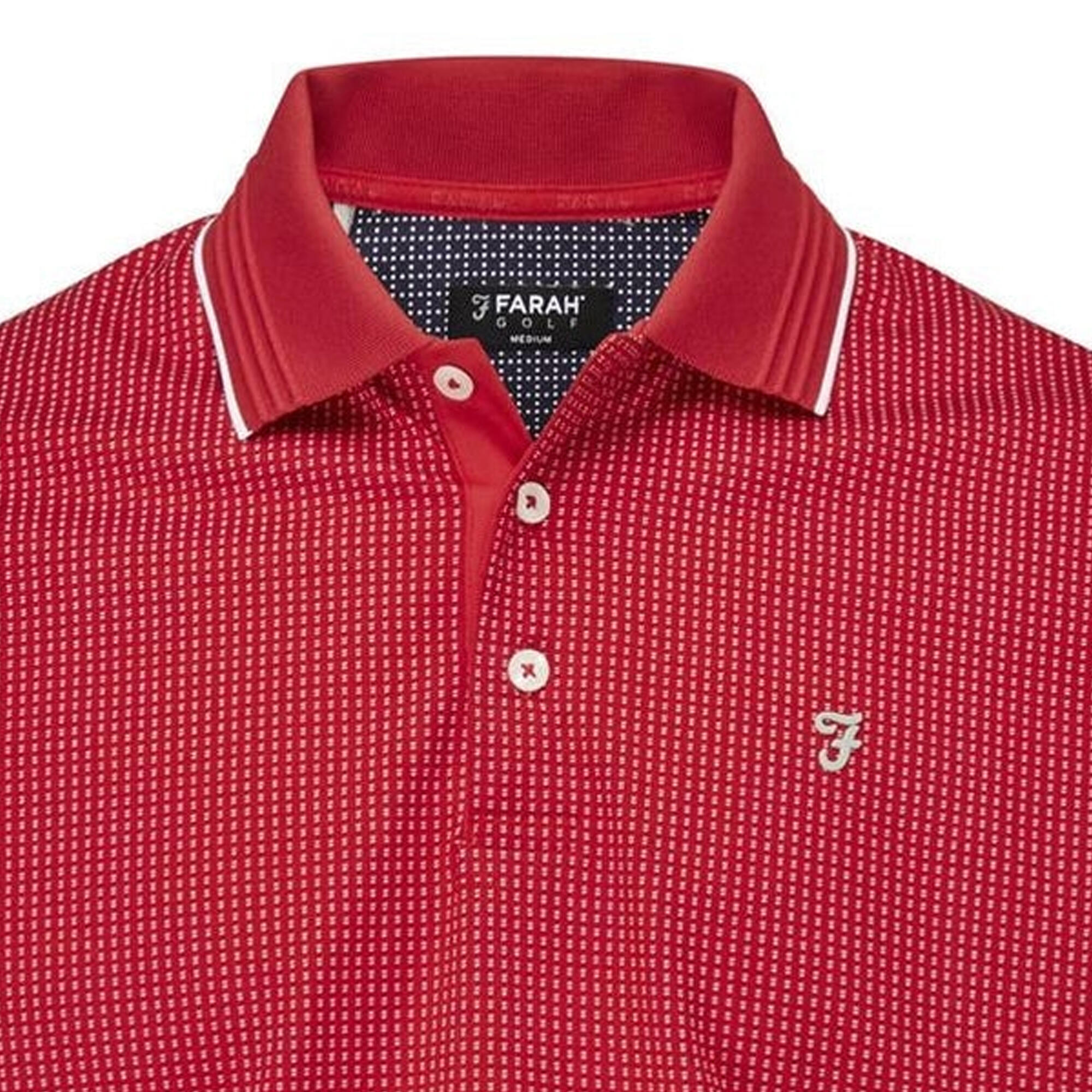 Mens Ferris Polo Shirt (Jester Red/White) 3/4