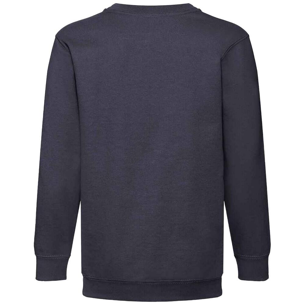 Kinder Klassik Drop Schulter Sweatshirt Mädchen Dunkles Marineblau 2/3