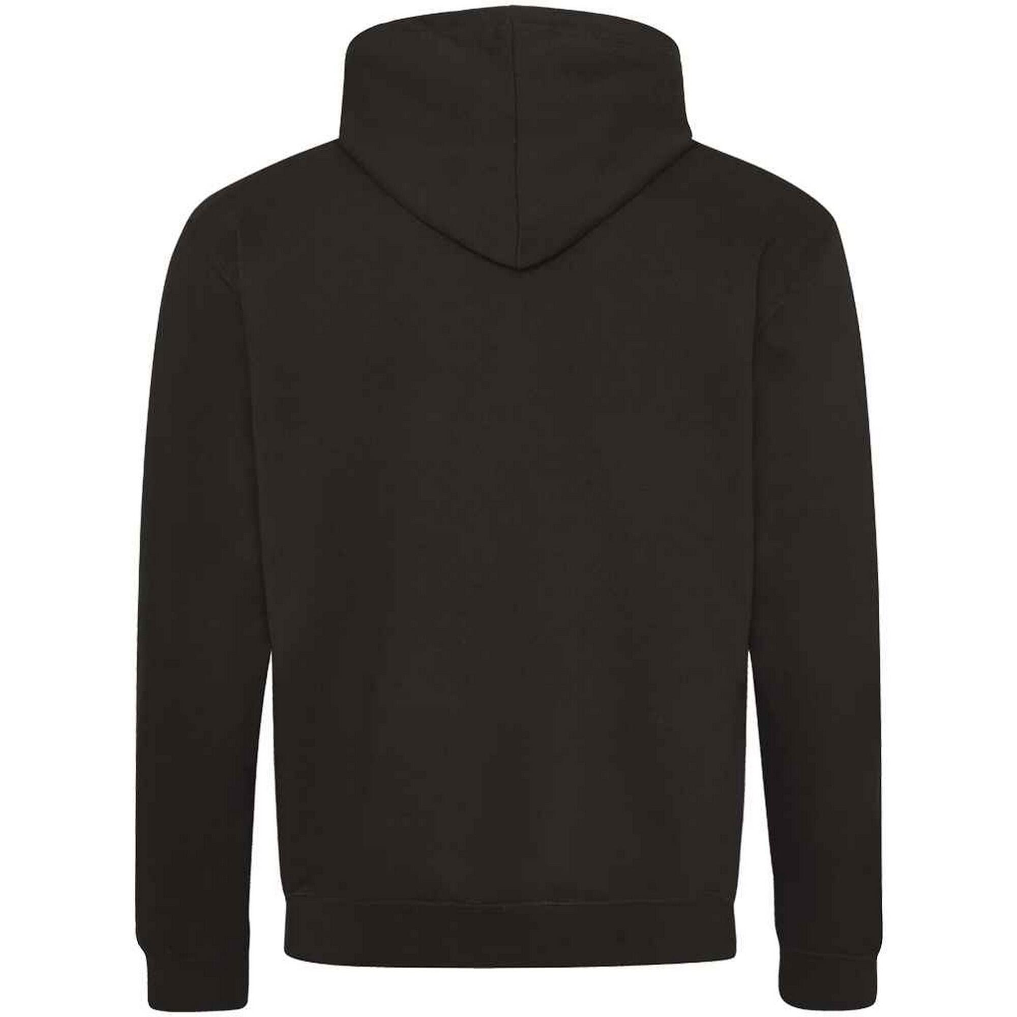 Felpa Con Cappuccio E Zip Intera Uomo Awdis Varsity Nero Corvino Oro 2/2