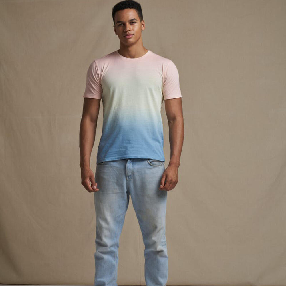 Unisex Adult Dip Dye Tie Dye TShirt (Pastel Sunset Dip) 4/4