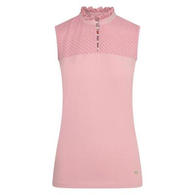 Ärmelloses Reit-Poloshirt, Mädchen Imperial Riding Camee