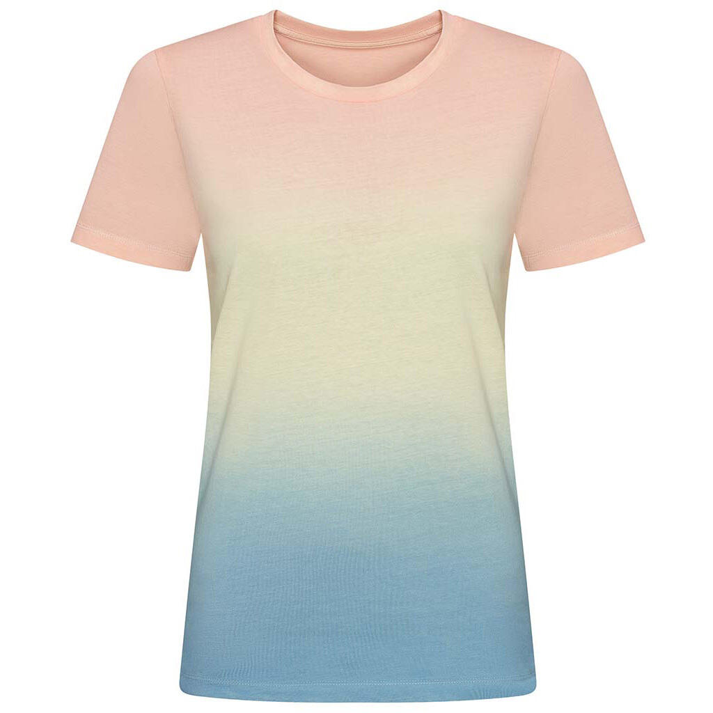 Unisex Adult Dip Dye Tie Dye TShirt (Pastel Sunset Dip) 1/4