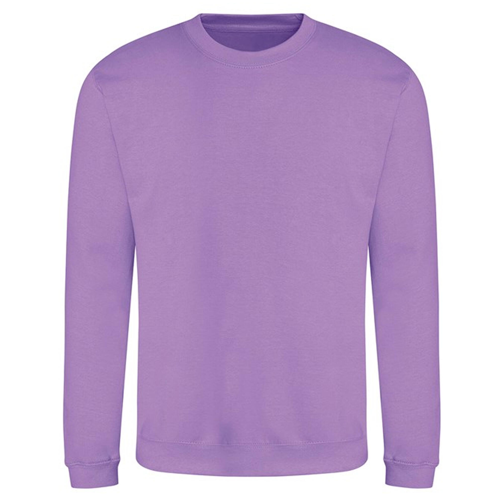 AWDIS Just Hoods Unisex Crew Neck Plain Sweatshirt (280 GSM) (Digital Lavender)