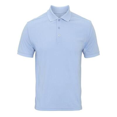 Heren coolchecker poloshirt (lichtblauw)