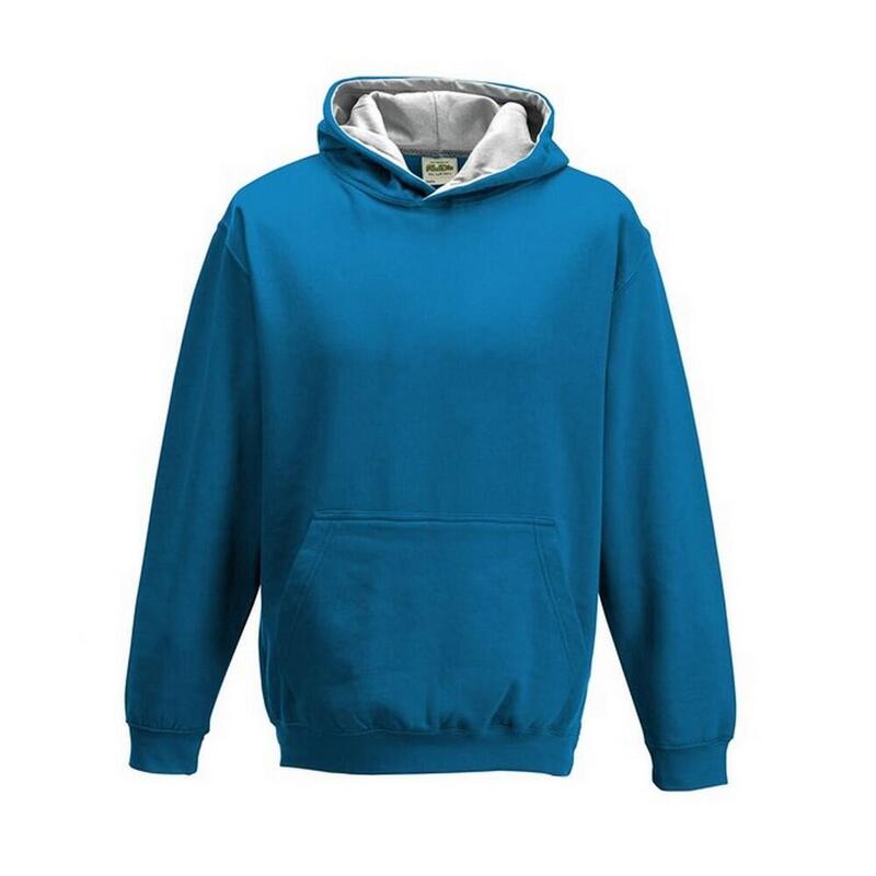 Sweat À Capuche VARSITY Enfant (Bleu Saphir / Gris Chiné)
