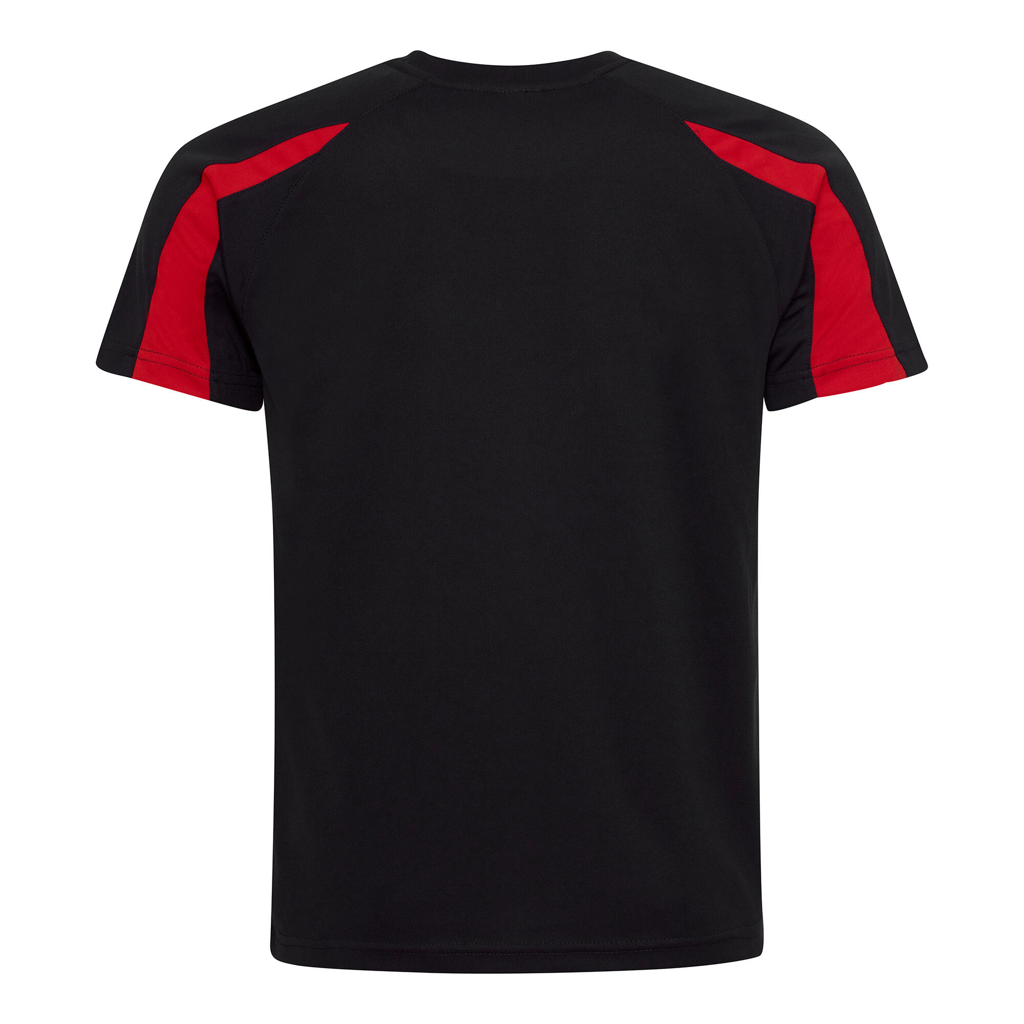 Sport TShirt Cool Contrast Herren Schwarz/Feuerrot 2/3