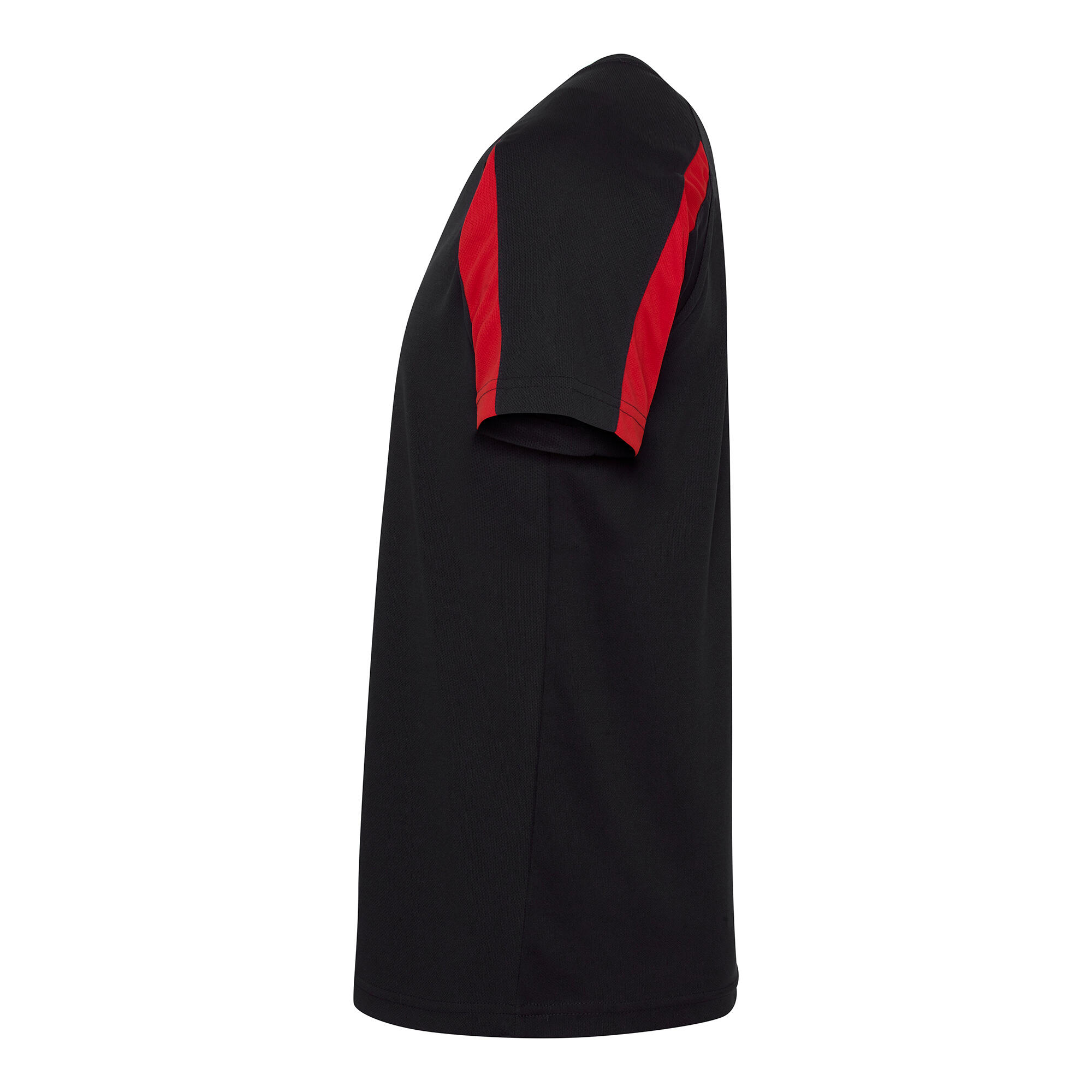 Sport TShirt Cool Contrast Herren Schwarz/Feuerrot 3/3