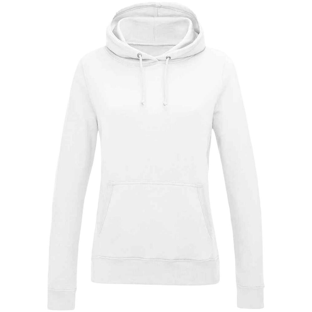 AWDIS Womens/Ladies Girlie College Hoodie (Arctic White)