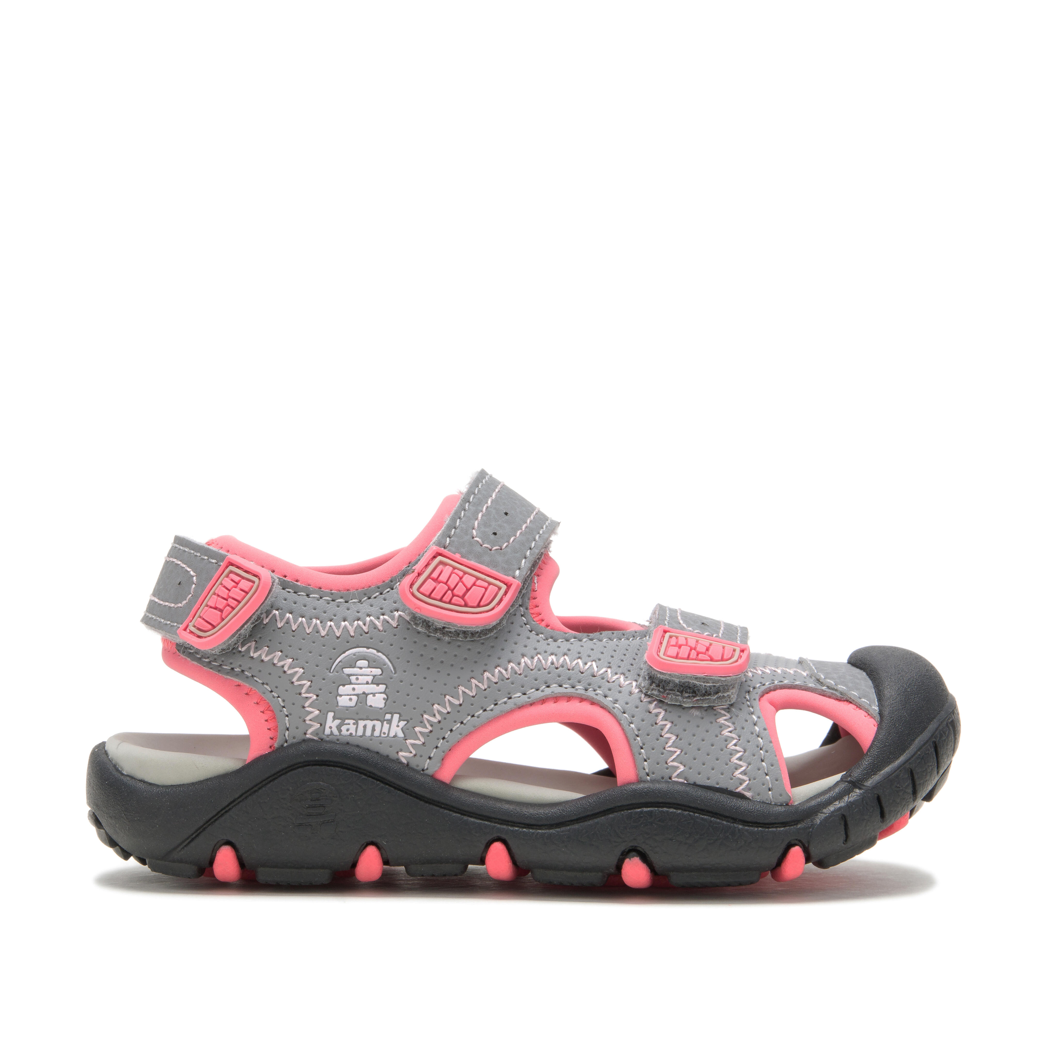 Kamik - Jeunes Enfants Seaturtle2 Sandale Gris Clair/rose - Sandales - Gris|orange - 25 - Decathlon